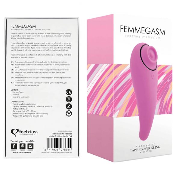 FEELZTOYS Femmegasm - Vibratore 2in1 ricaricabile clitoride (rosa)