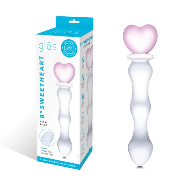 Dildo in Vetro Anatomico "Sweetheart" Trasparente 