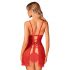 Babydoll e Perizoma da Babba Natale Sensuale "Claussica" (rosso)  - XL/2XL