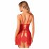 Babydoll e Perizoma da Babba Natale Sensuale "Claussica" (rosso)  - XL/2XL