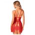 Babydoll e Perizoma da Babba Natale Sensuale "Claussica" (rosso)  - XL/XXL