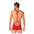 Costume di Renna Seducente per Uomo Obsessive Mr Reindy - Set di 3 Pezzi Colore Rosso 