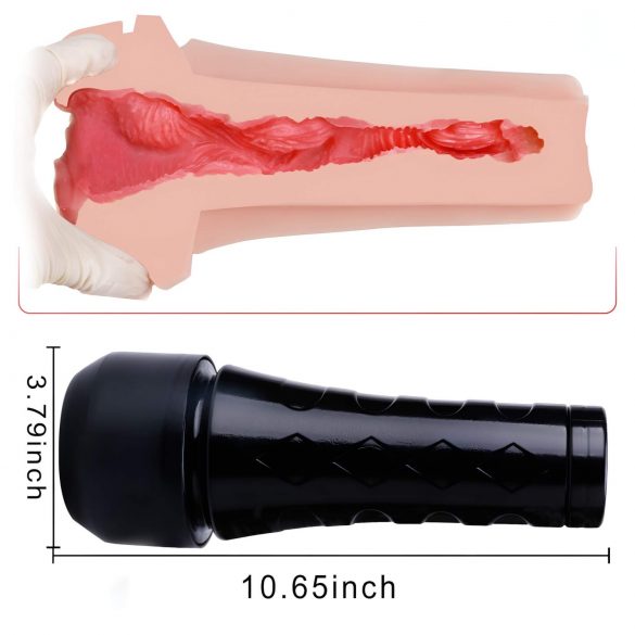 Tracy's Dog 3D Stroker - masturbatore realistico in custodia (nero-naturale)