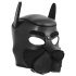 Maschera da cane in pelle Ida - per BDSM e giochi di ruolo (nera) 